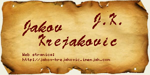 Jakov Krejaković vizit kartica